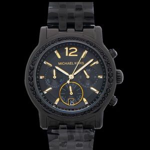 MK Baisley Chronograph Black Dial Black Watch